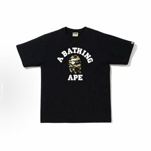 BAPE 1ST Camo College TEE Printed Crew Neck Short-Sleeve T-Shirt (Unisex)